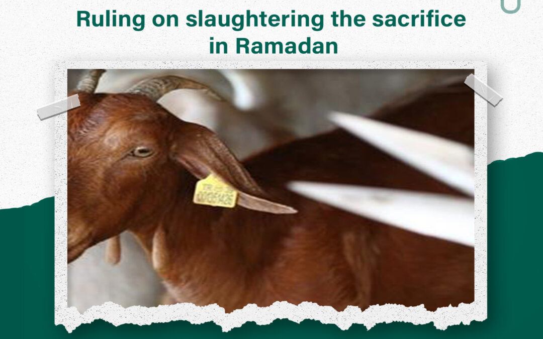 The rule of slaughtering the victim in Ramadan