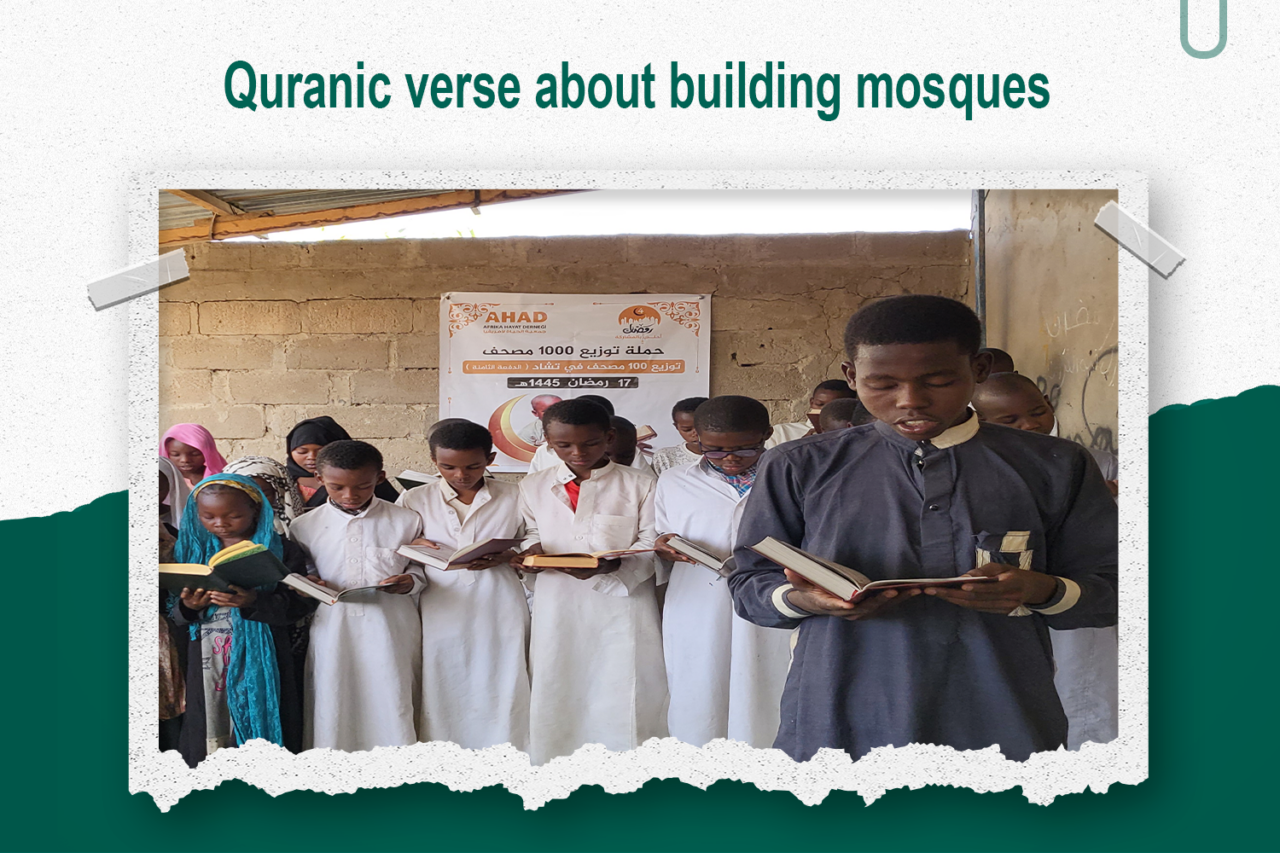 A Quranic verse about the construction of mosques - Afrika Hayat