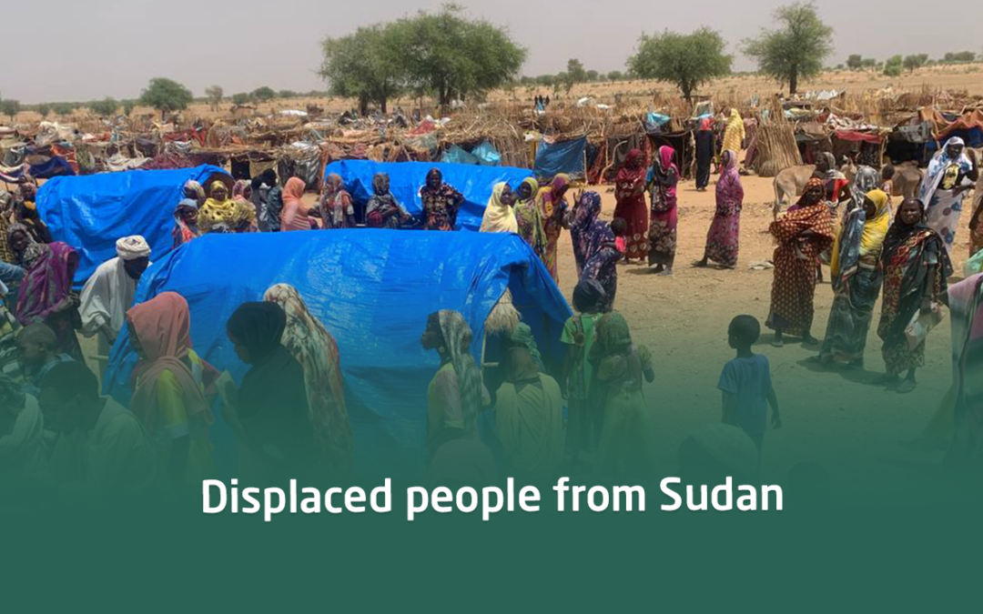 Displaced people from Sudan